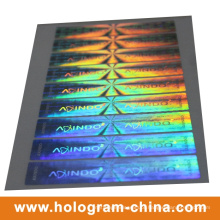 Etiqueta de holograma de laser 3D prateado anti-falsificação de segurança